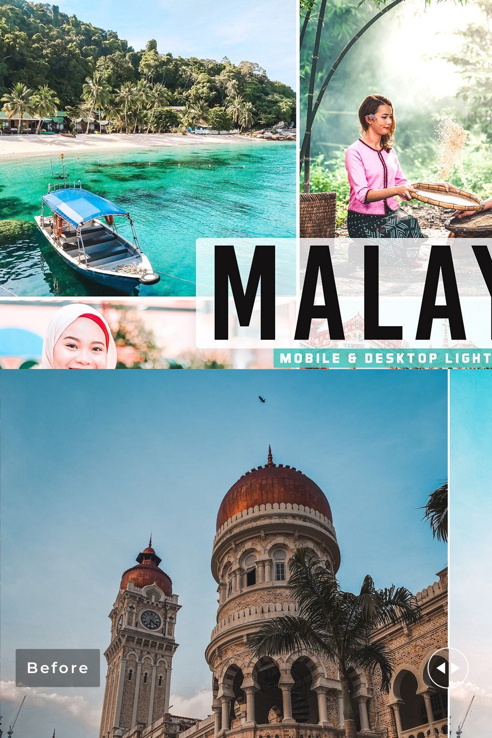 Malaysia Pro Lightroom Presets pinterest preview image.