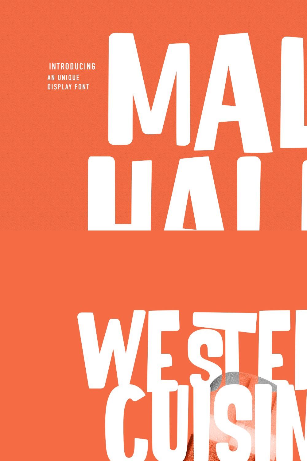 Malohallo Display Font pinterest preview image.