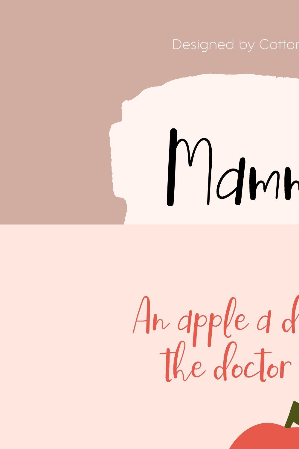 Mammoth Quirky Font pinterest preview image.