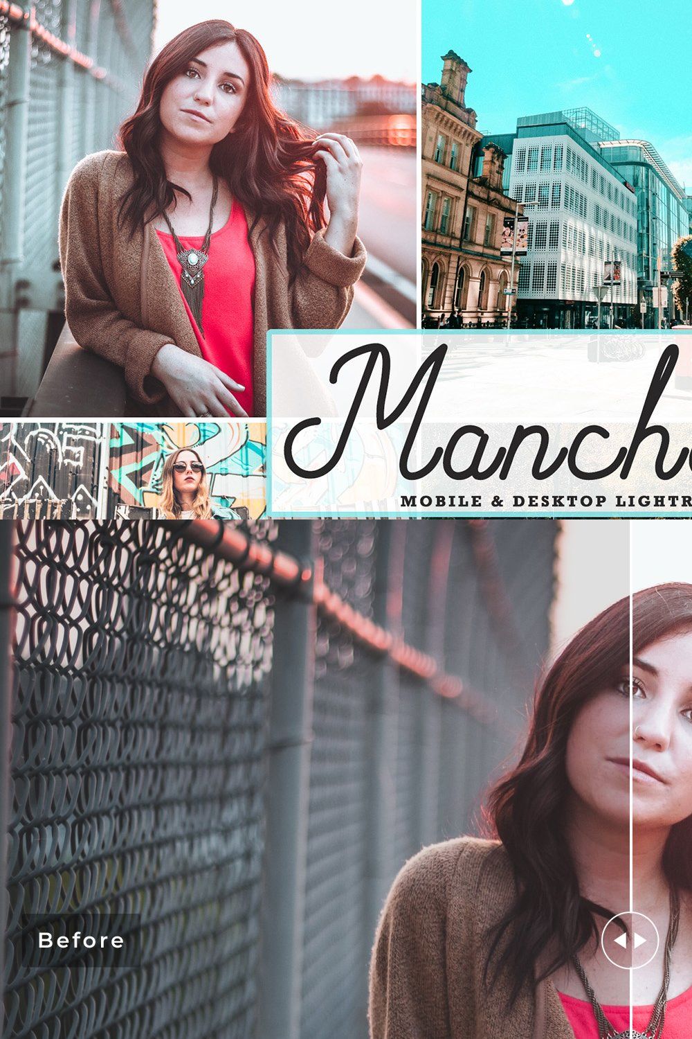 Manchester Pro Lightroom Presets pinterest preview image.