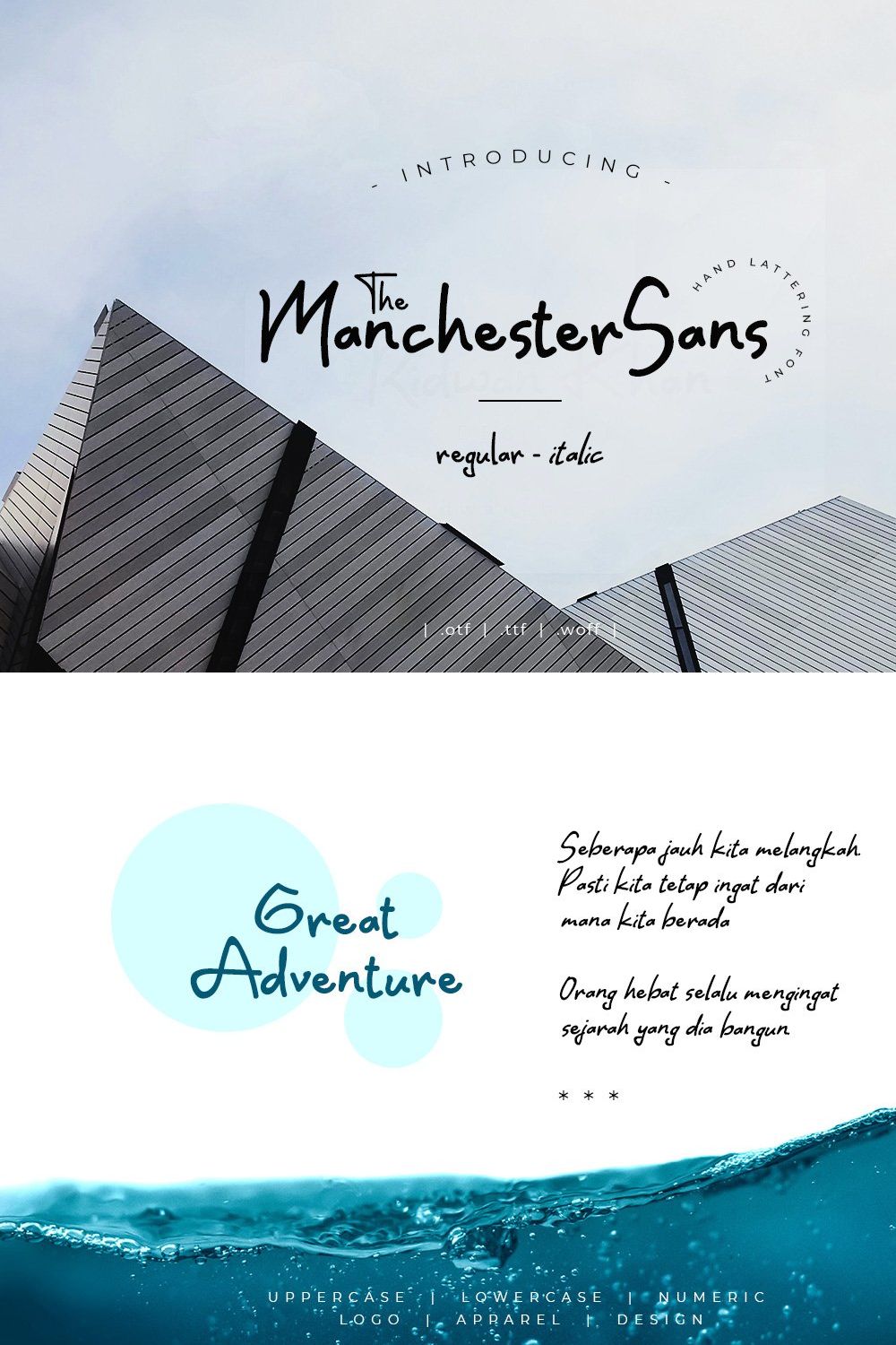 Manchester Sans pinterest preview image.