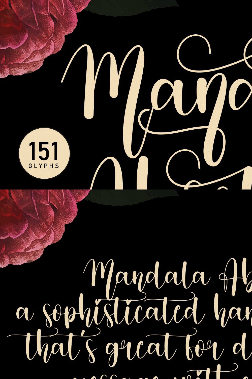 Mandala Absolute | handwritten font pinterest preview image.
