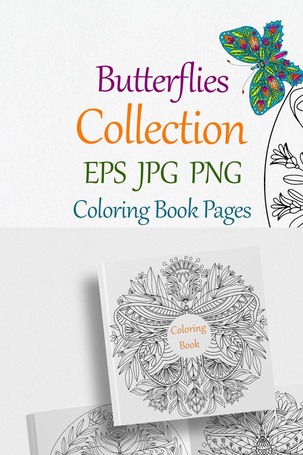 Mandala collection of butterflies pinterest preview image.