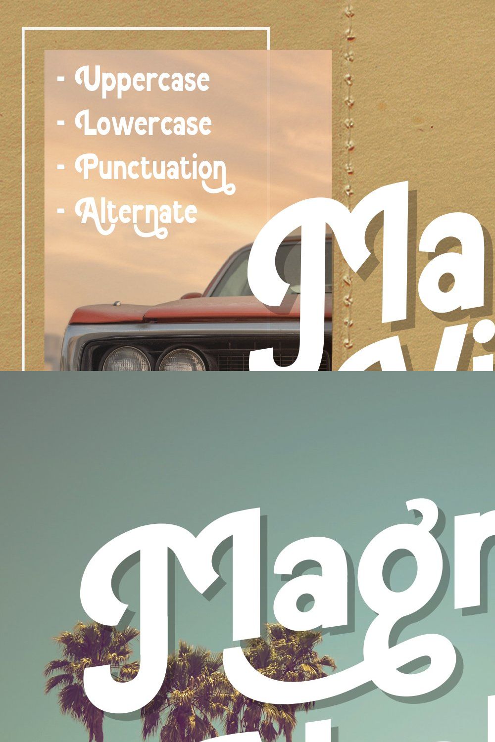 Mandala Vintage Modern/Vintage Font pinterest preview image.