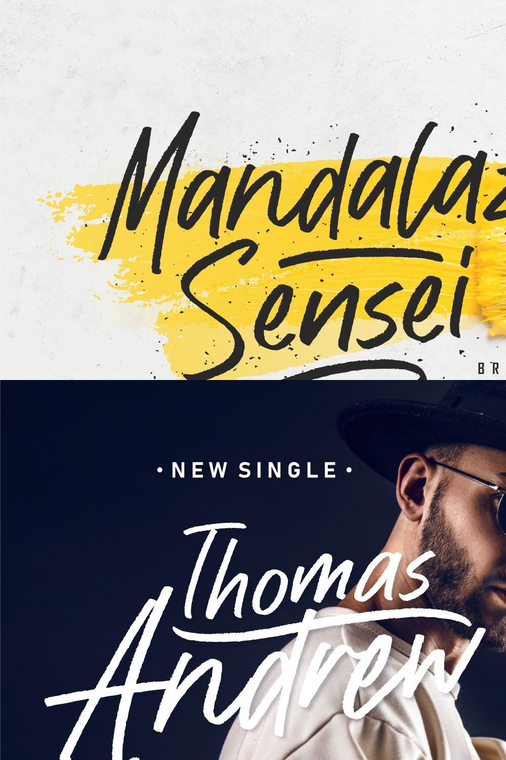 Mandalaz Sensei Font pinterest preview image.