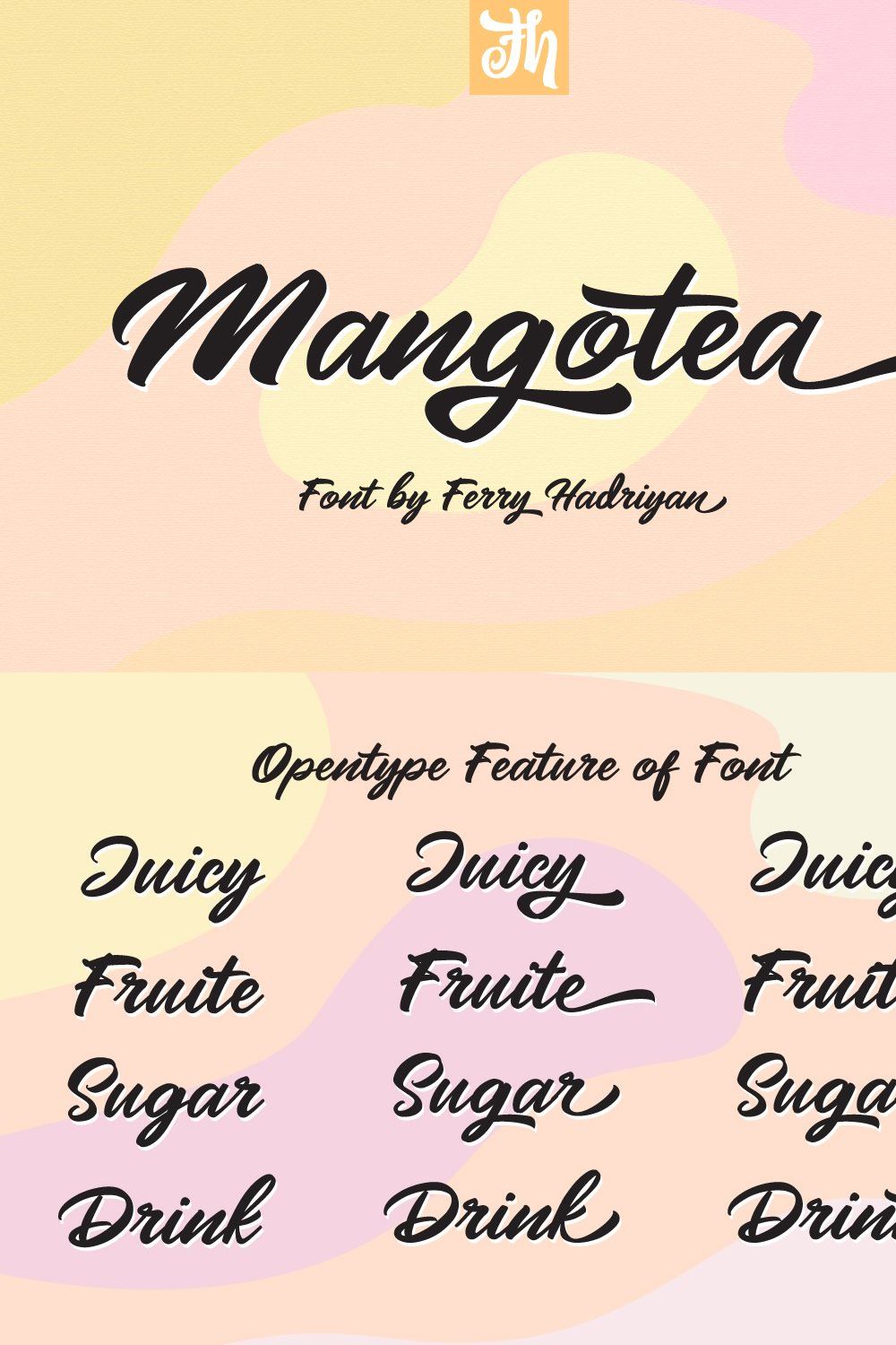 Mangotea - Script Font pinterest preview image.