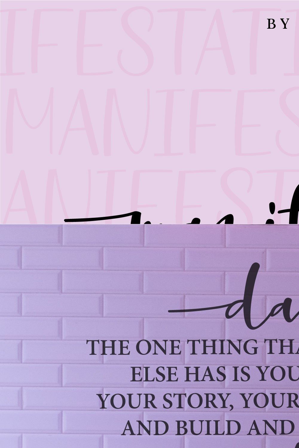 Manifestations Script Font pinterest preview image.