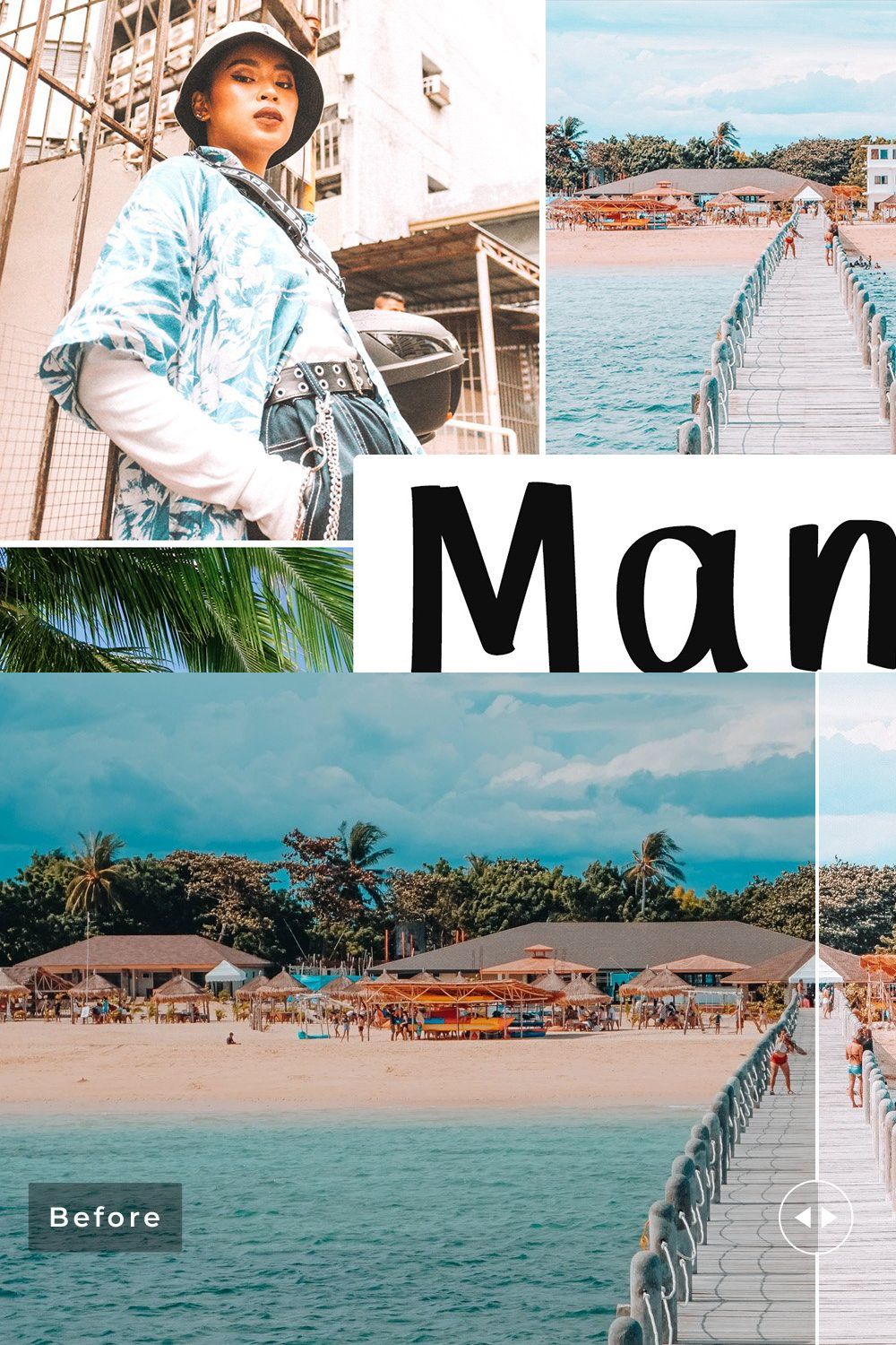 Manila Lightroom Presets Pack pinterest preview image.