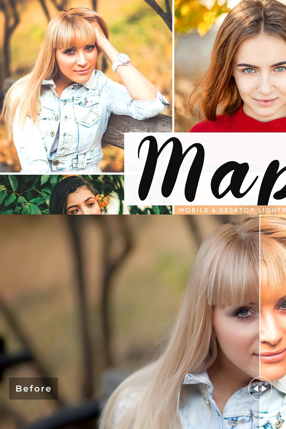 Maple Lightroom Presets Pack pinterest preview image.