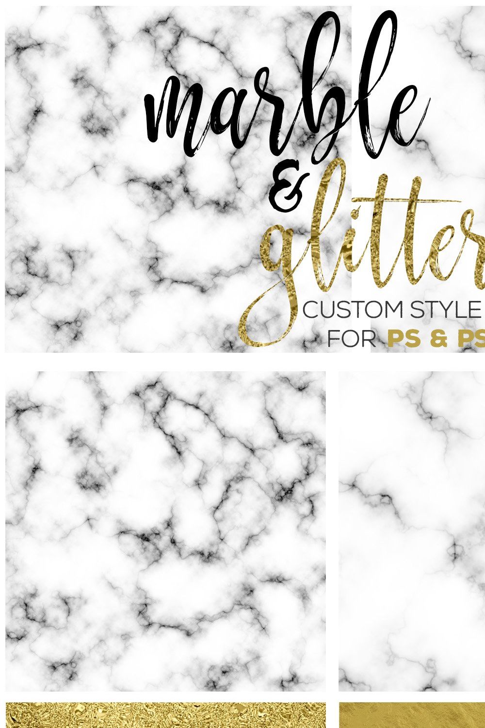 Marble Layer Styles for PS/PSE pinterest preview image.