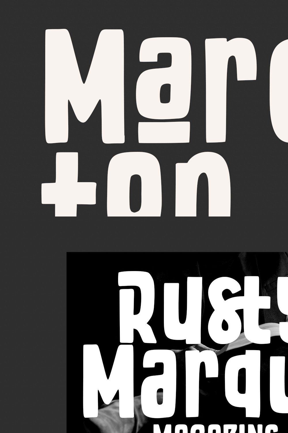 Marchton Display Handwritten Font pinterest preview image.