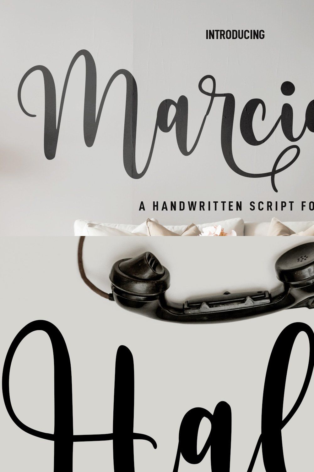 Marciato Script Font pinterest preview image.