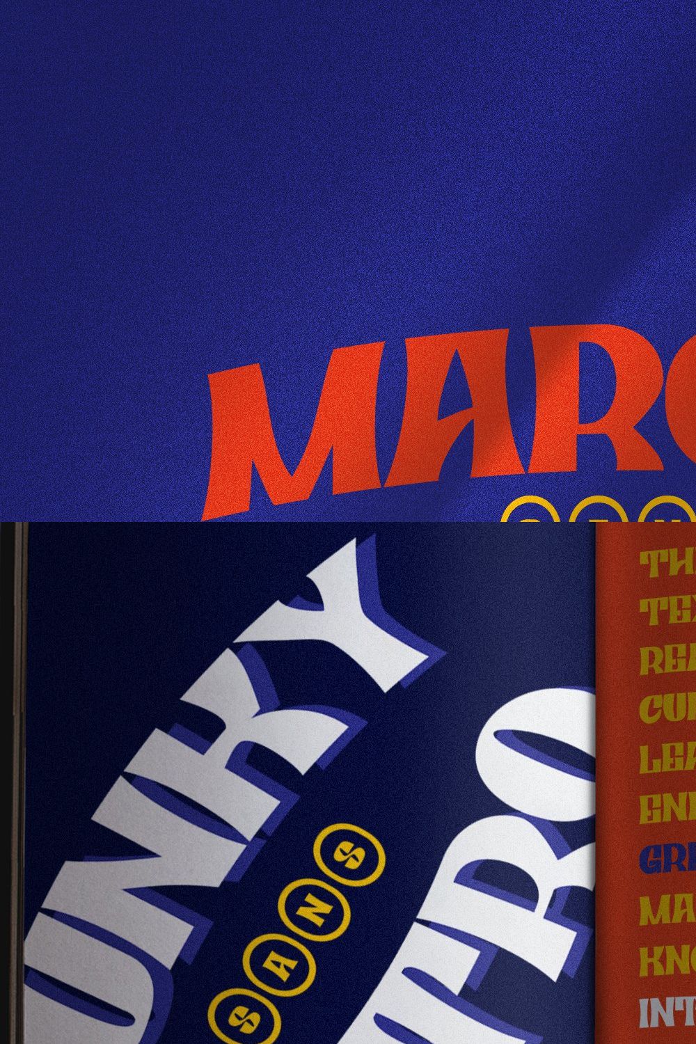 Marcos-playful vintage typeface pinterest preview image.