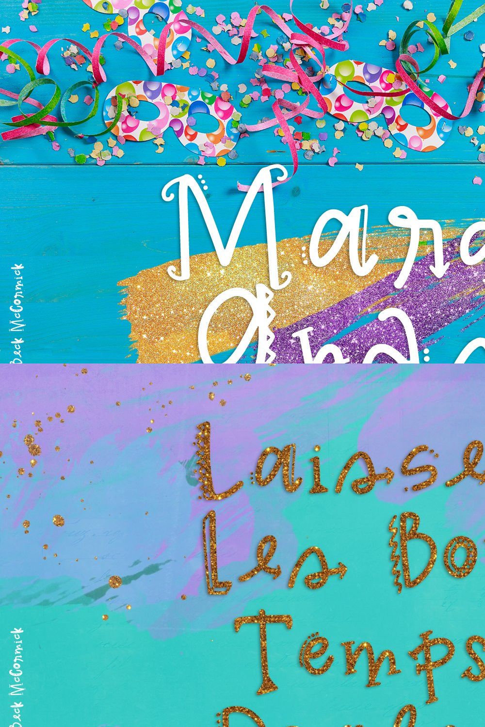 Mardi Gras Party Font pinterest preview image.