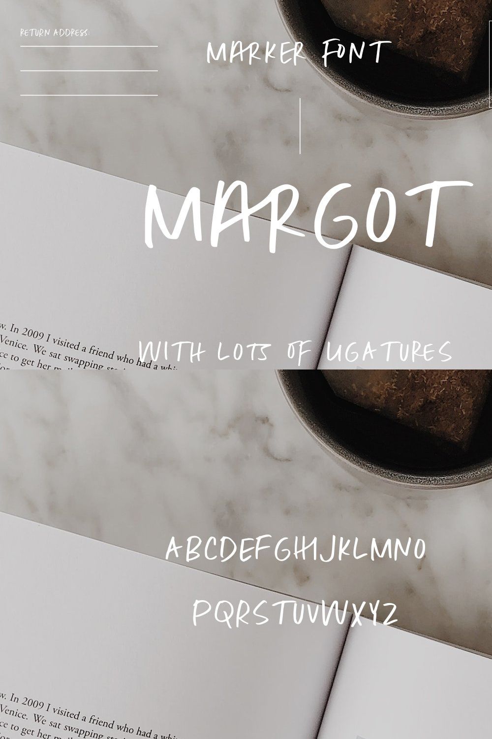 Margot Marker Font pinterest preview image.