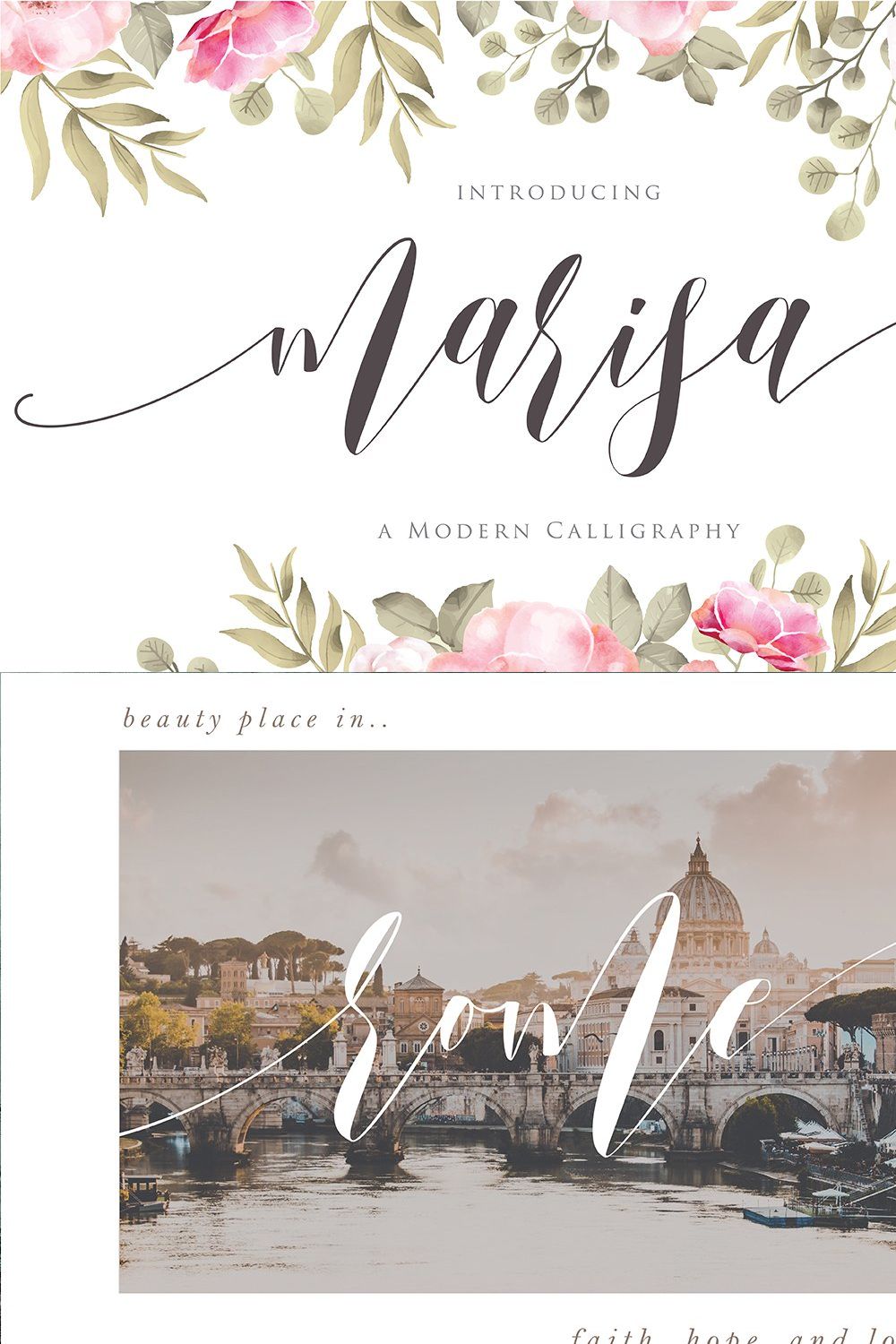 Marisa - A Modern Calligraphy pinterest preview image.