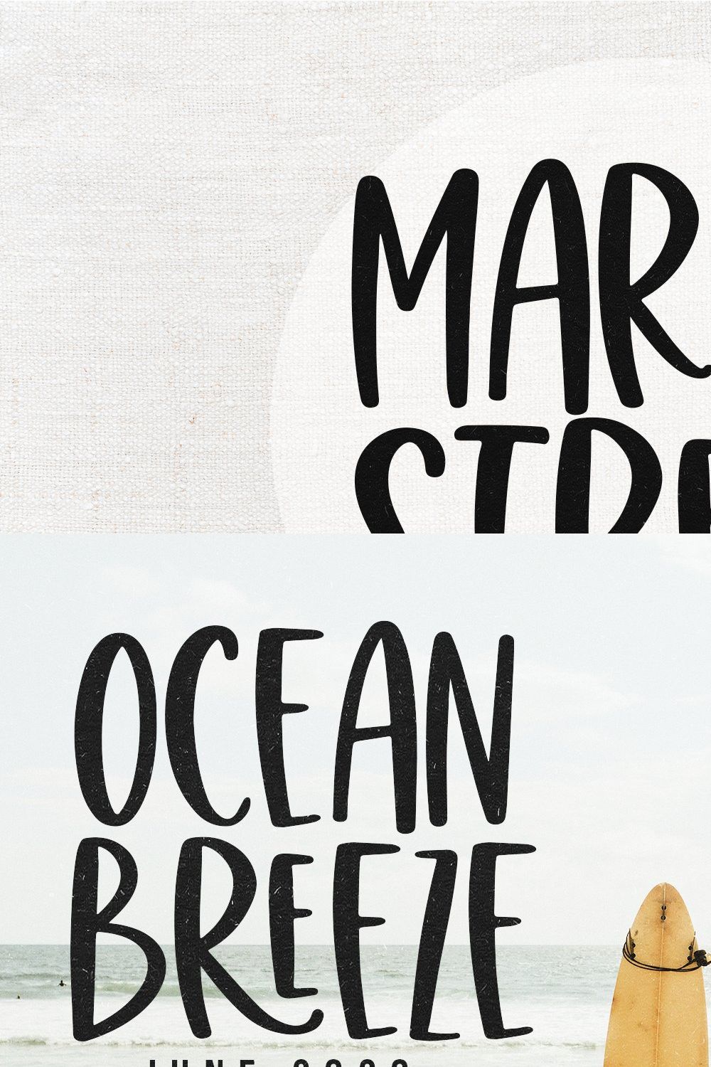 Market Street | Fun Handwritten Font pinterest preview image.