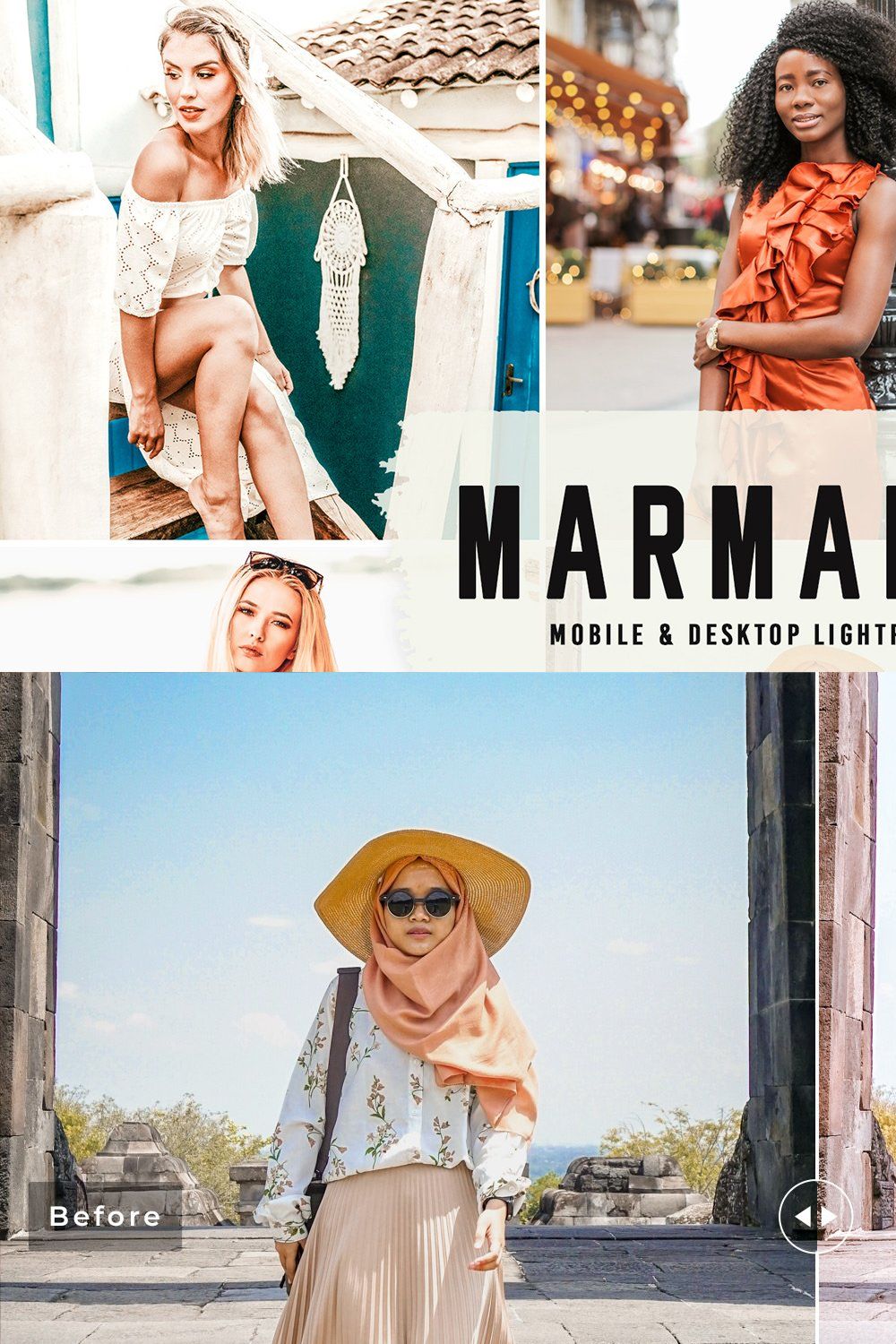 Marmalade Pro Lightroom Presets pinterest preview image.