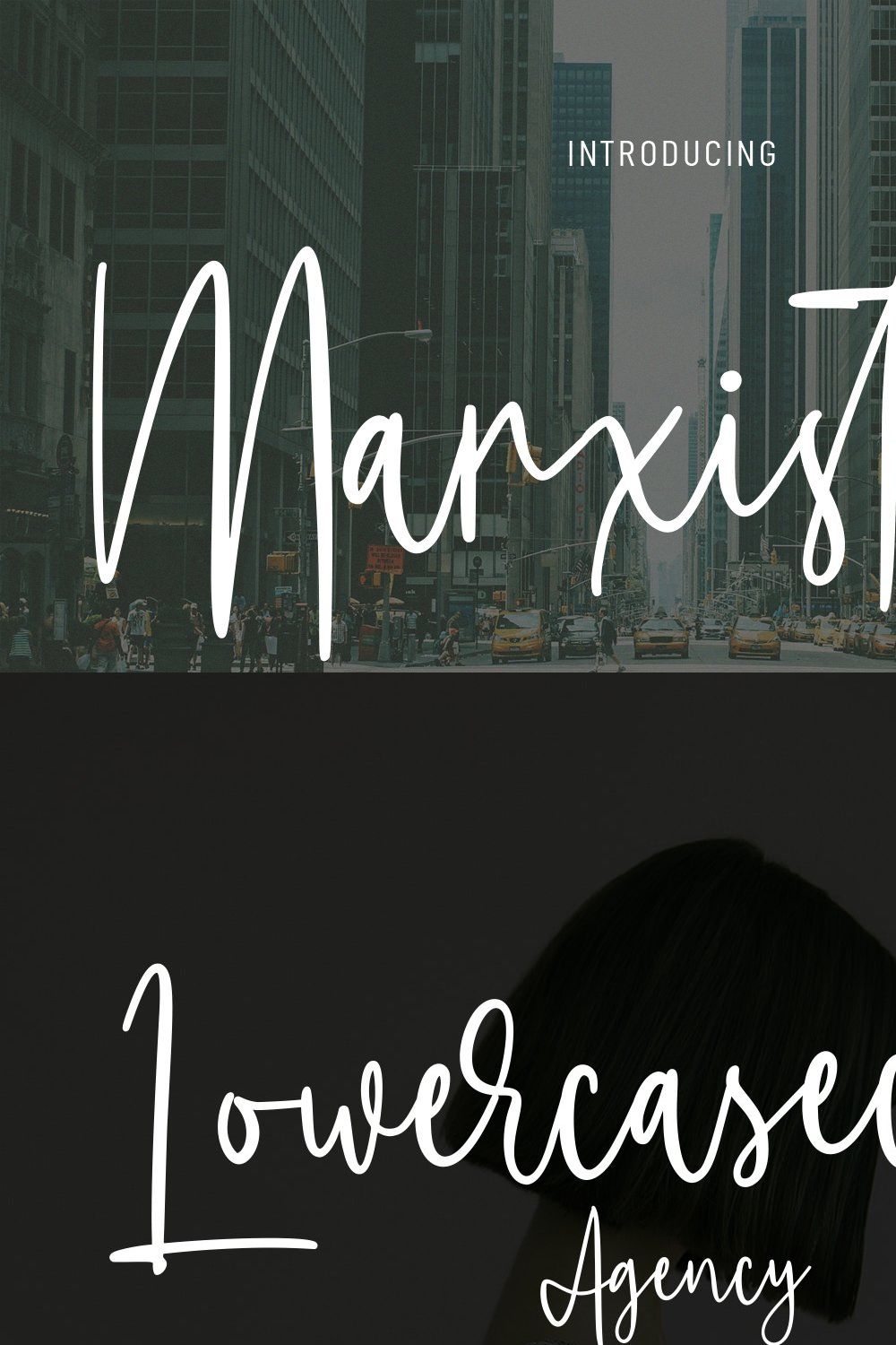 Marxistown Script Font pinterest preview image.