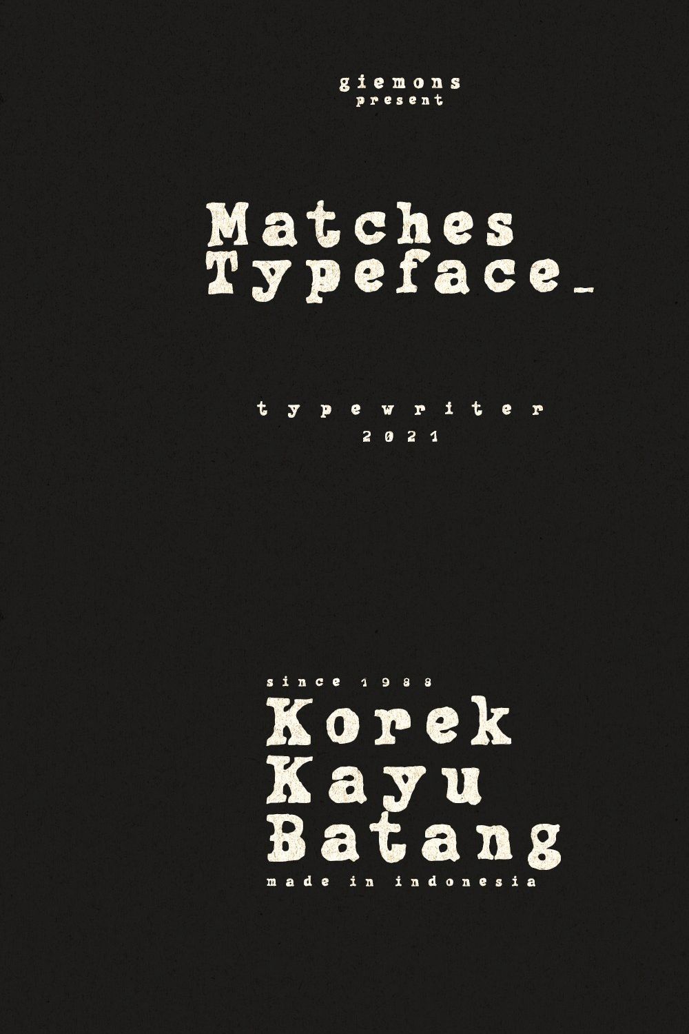 Matches Typeface pinterest preview image.