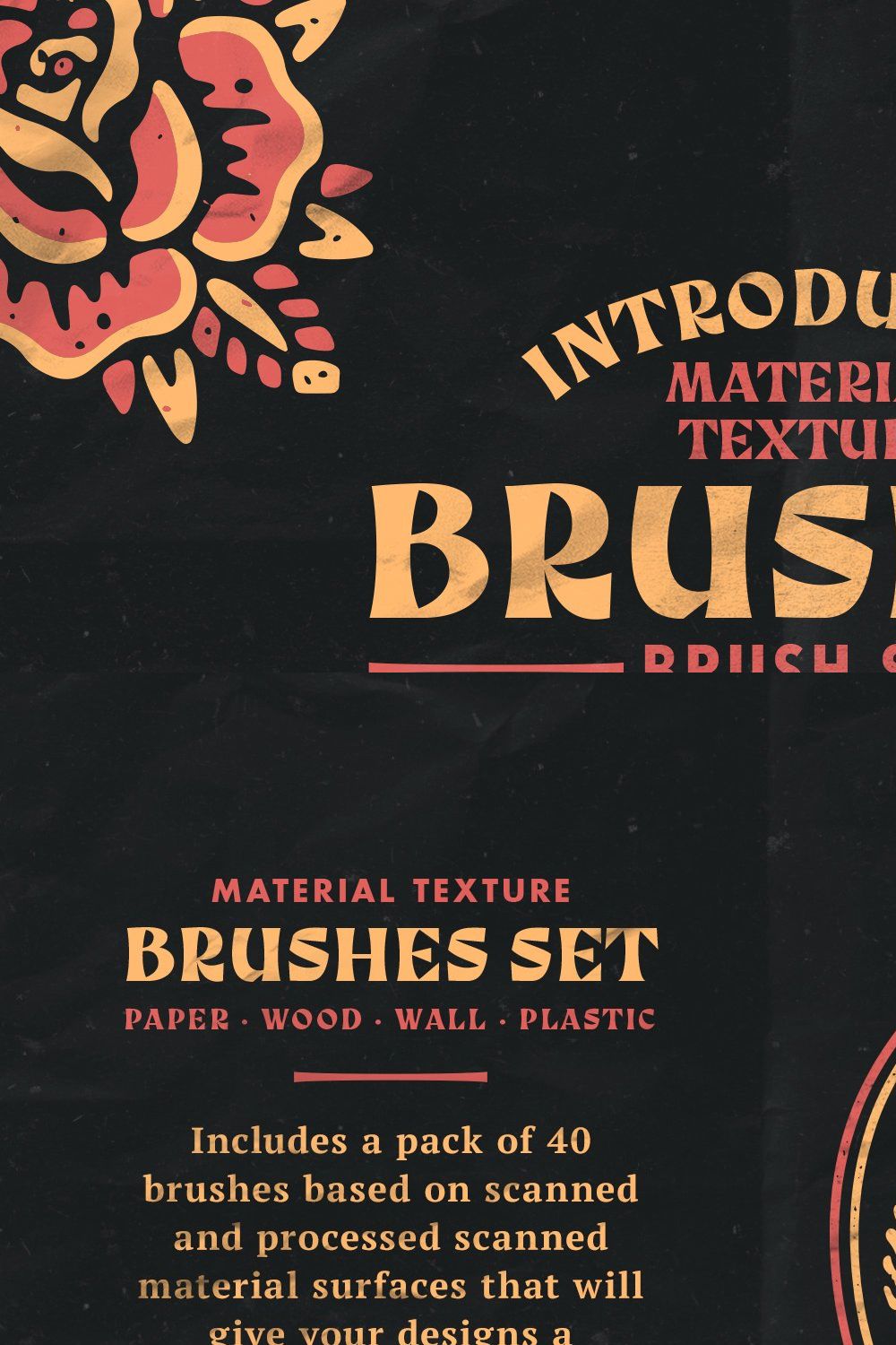 Material Texture Brushes Photoshop pinterest preview image.