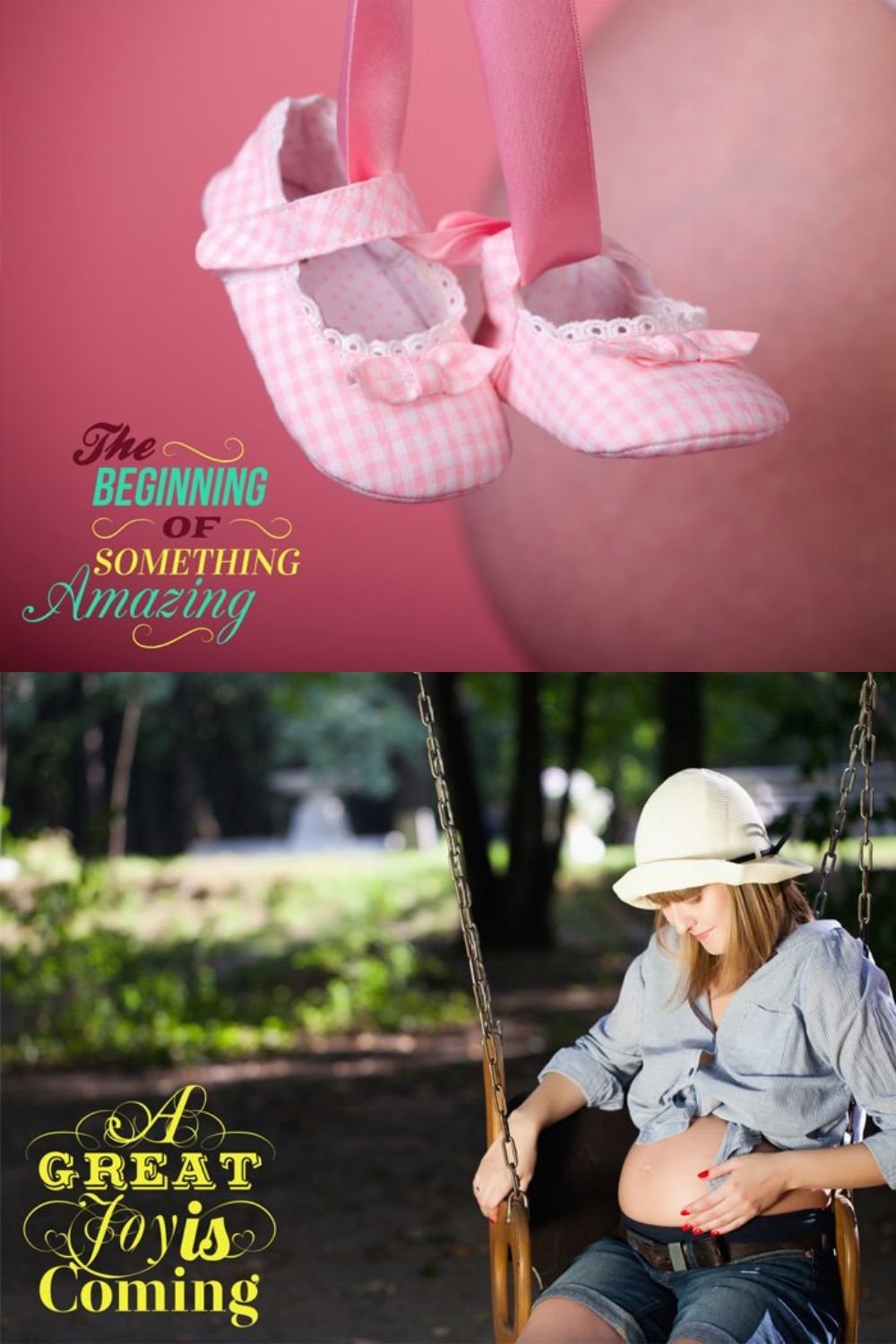 Maternity Word Overlays pinterest preview image.
