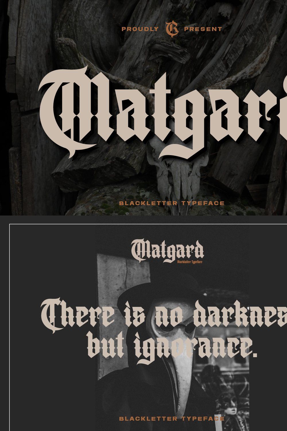 Matgard - Blackletter Typeface pinterest preview image.