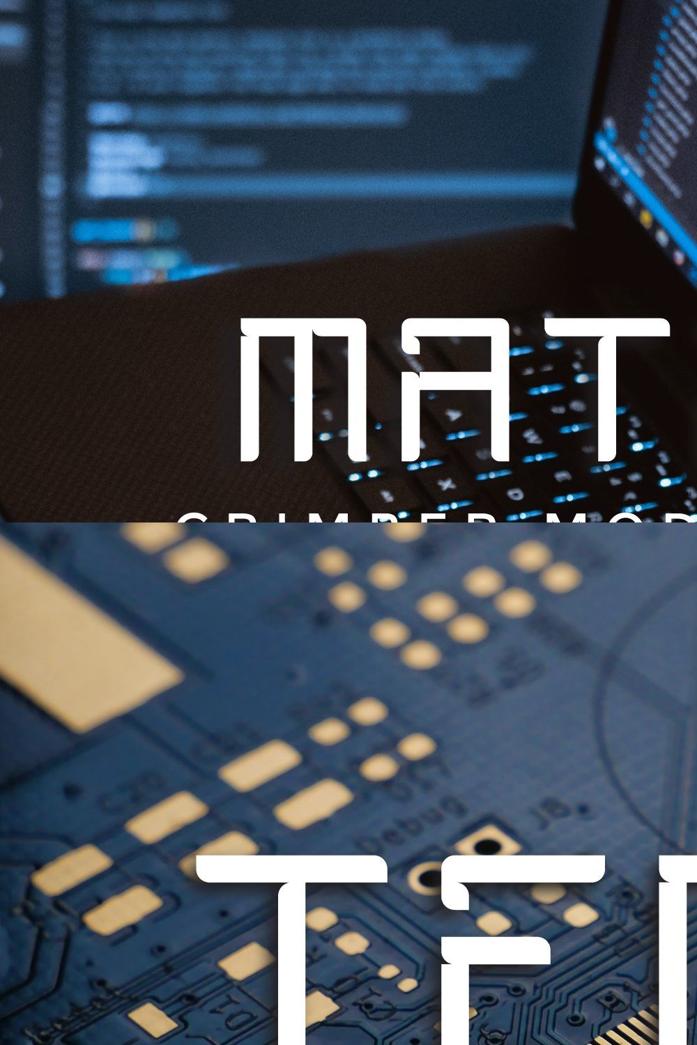 Matrix Font - Technology & Modern pinterest preview image.