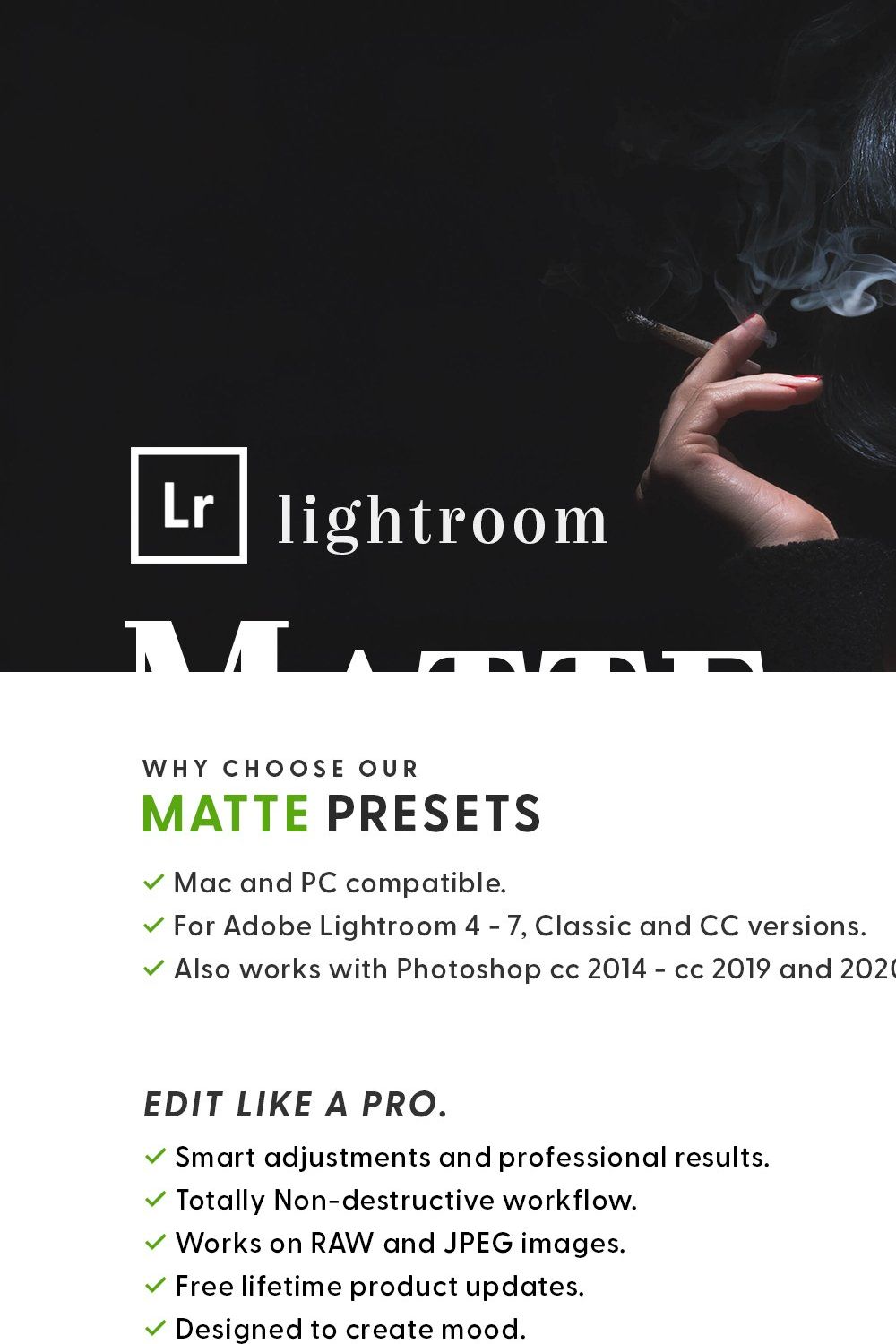 Matte Box - Actions & Presets pinterest preview image.