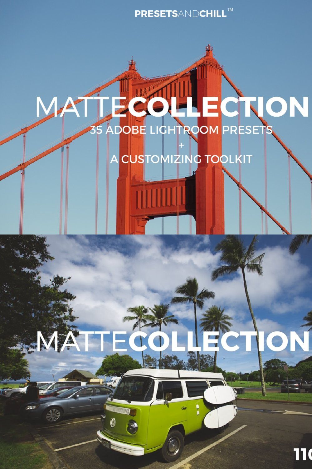 MATTE Collection 1 - Adobe Lightroom pinterest preview image.