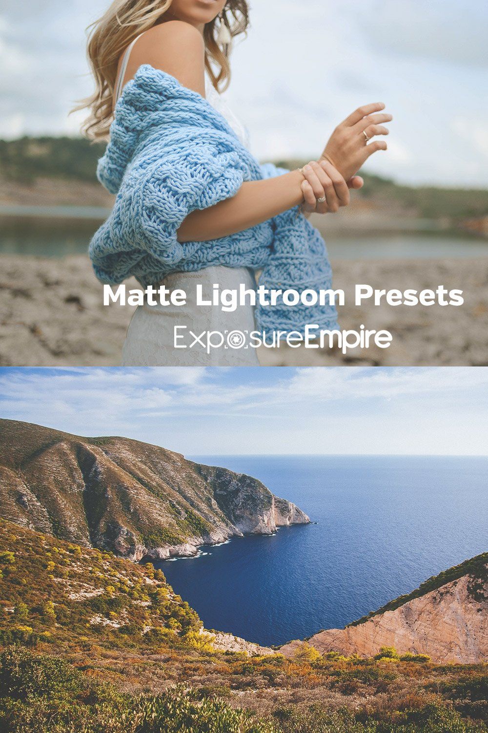 Matte & Film Lightroom Presets pinterest preview image.