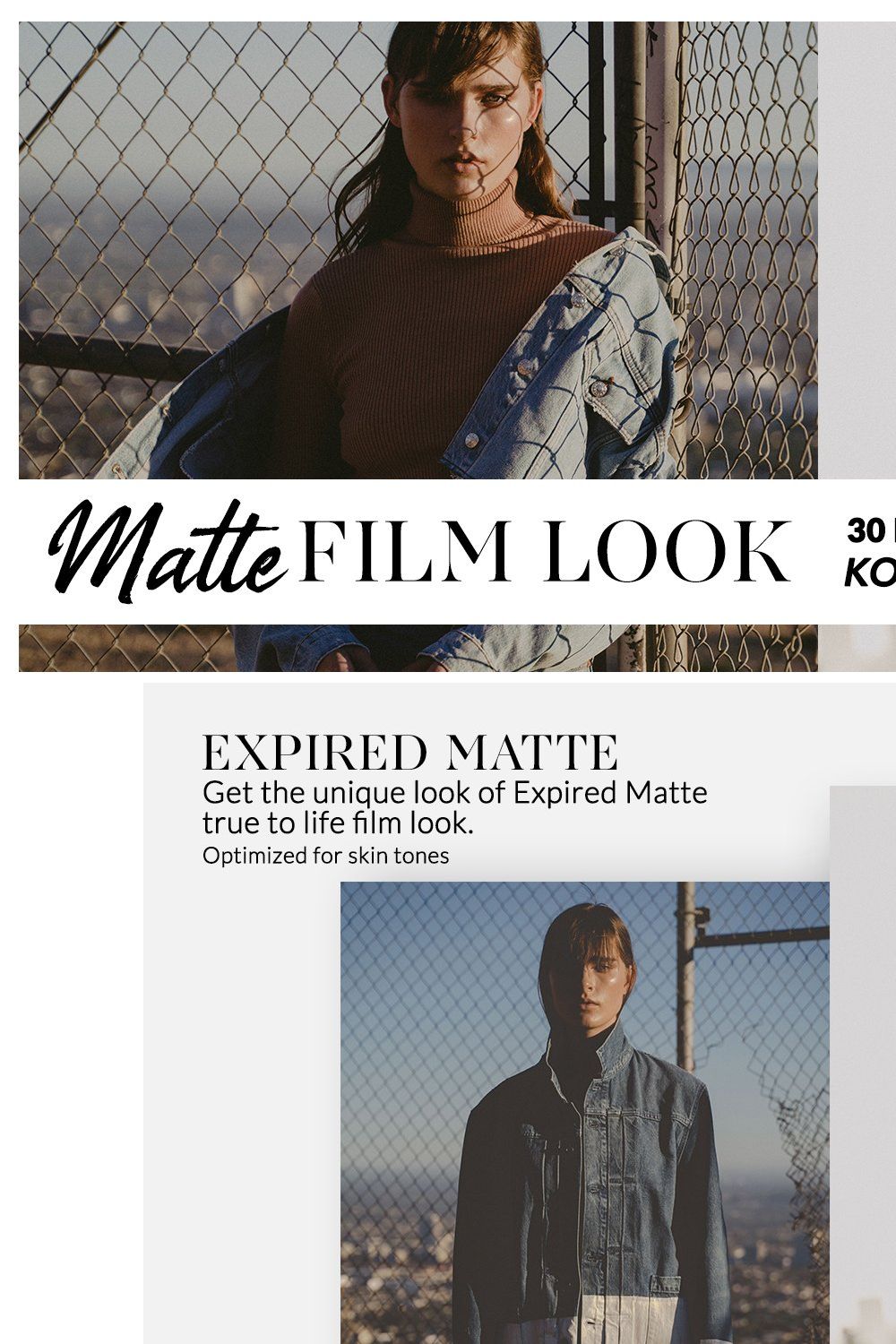 MATTE FILM Mobile Lightroom Presets pinterest preview image.