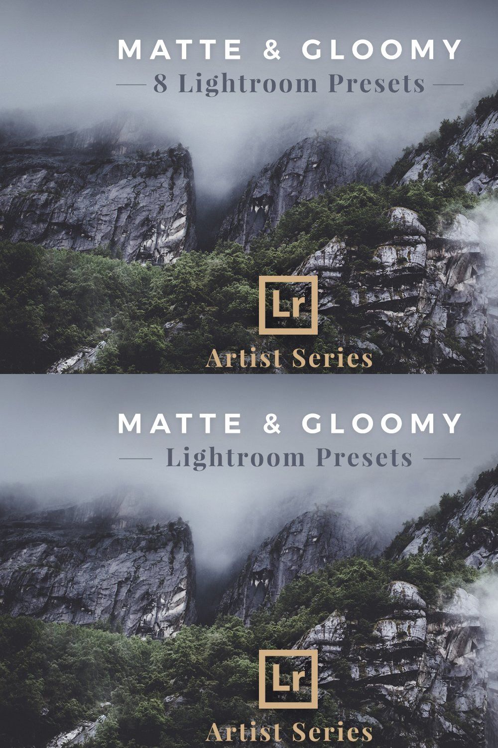 Matte & Gloomy – Lightroom Presets pinterest preview image.
