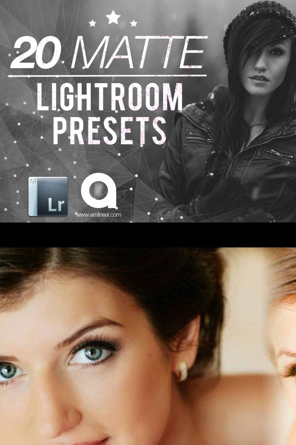 Matte Premium Lightroom Presets pinterest preview image.