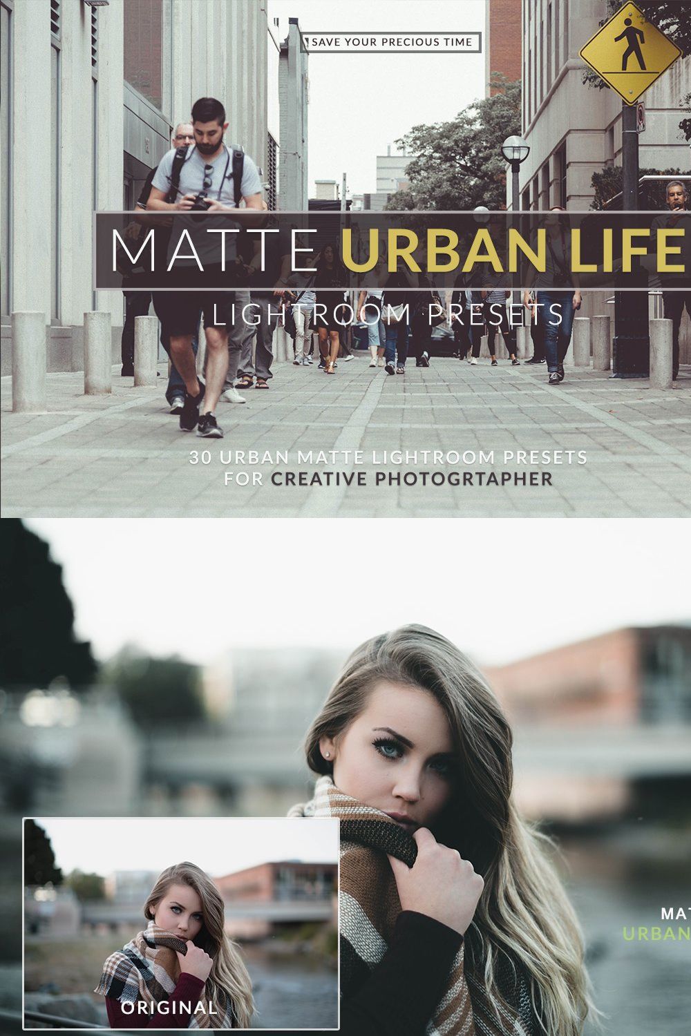Matte Urban Life Lightroom Presets pinterest preview image.