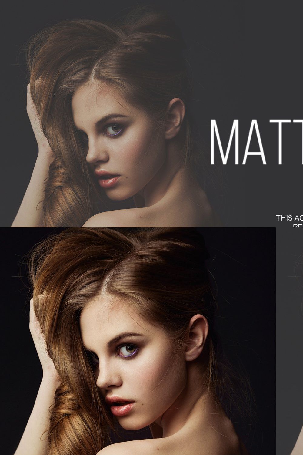 MATTEBOX Photoshop Action pinterest preview image.