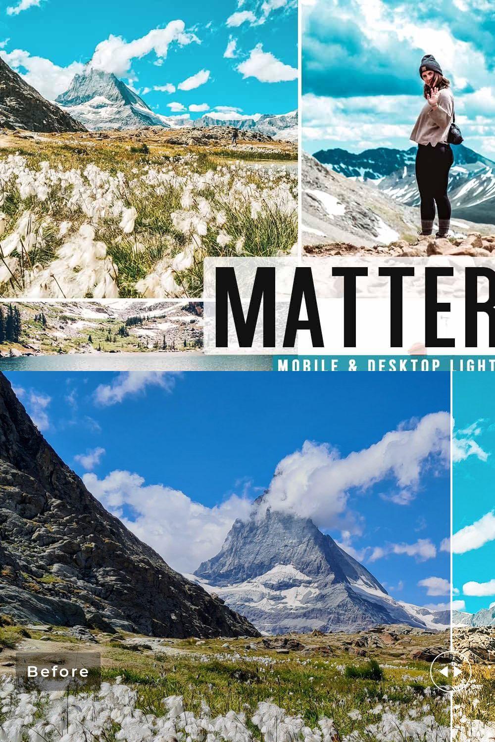 Matterhorn Pro Lightroom Presets pinterest preview image.