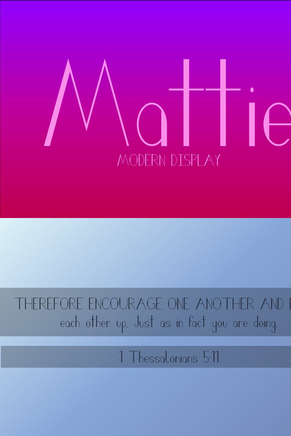 Mattie Typeface pinterest preview image.