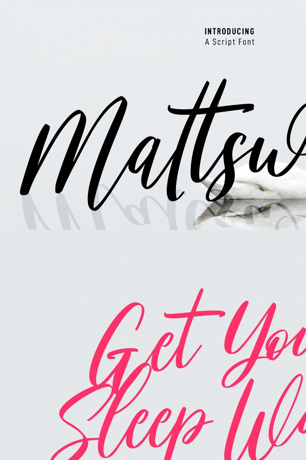 Mattswans Script Font pinterest preview image.