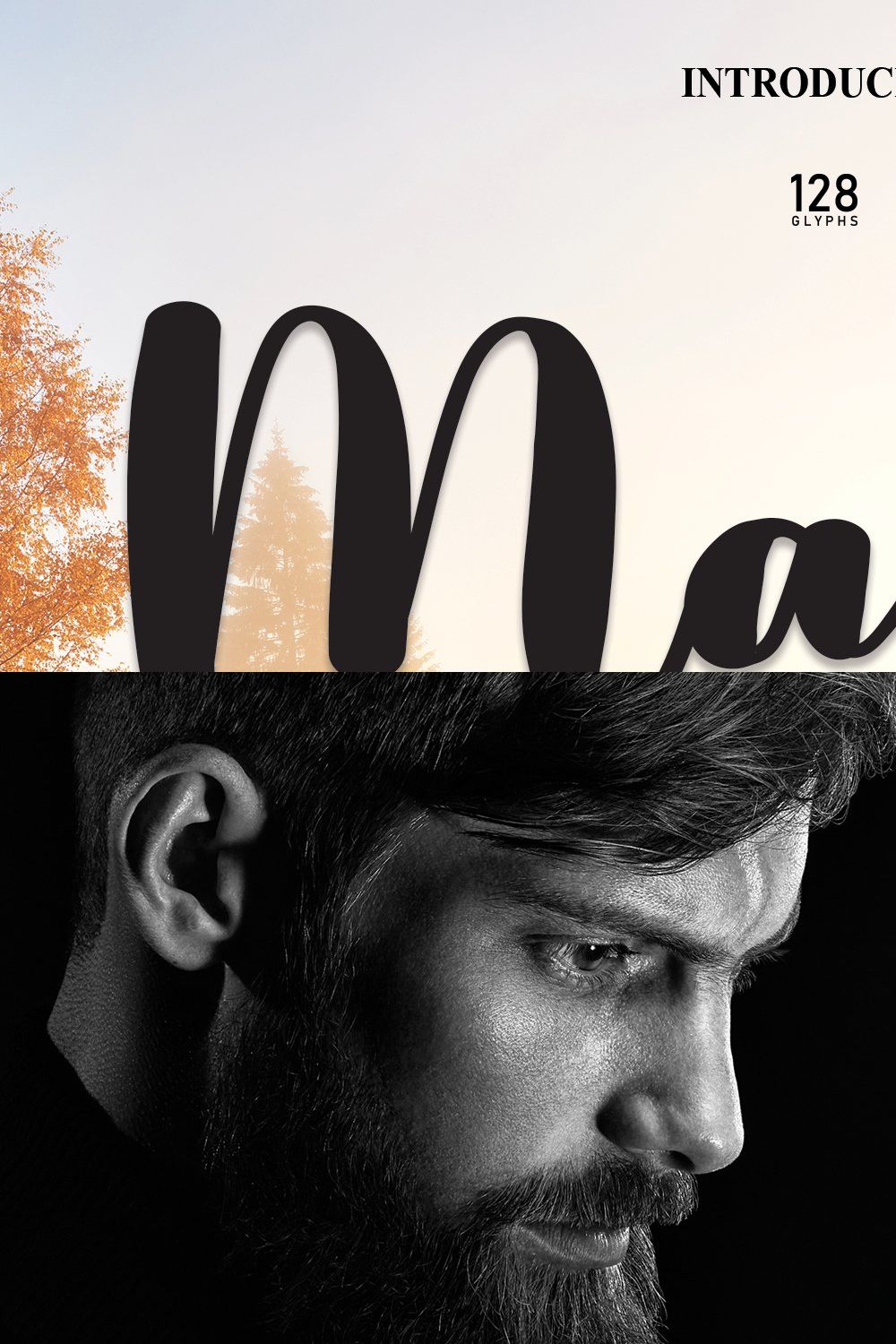 Maybe | Script Font pinterest preview image.