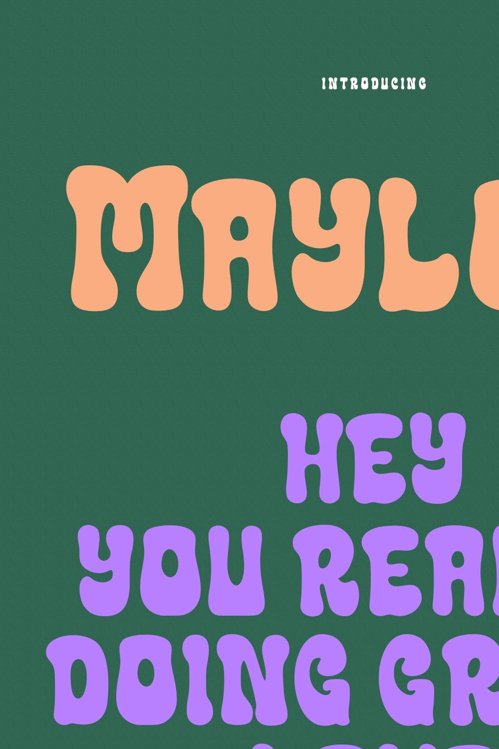 Maylow Display Font pinterest preview image.