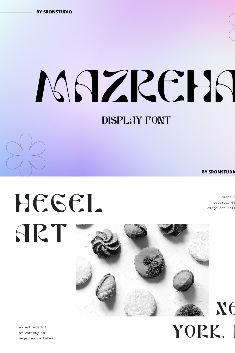 MAZREHA - Display Font pinterest preview image.