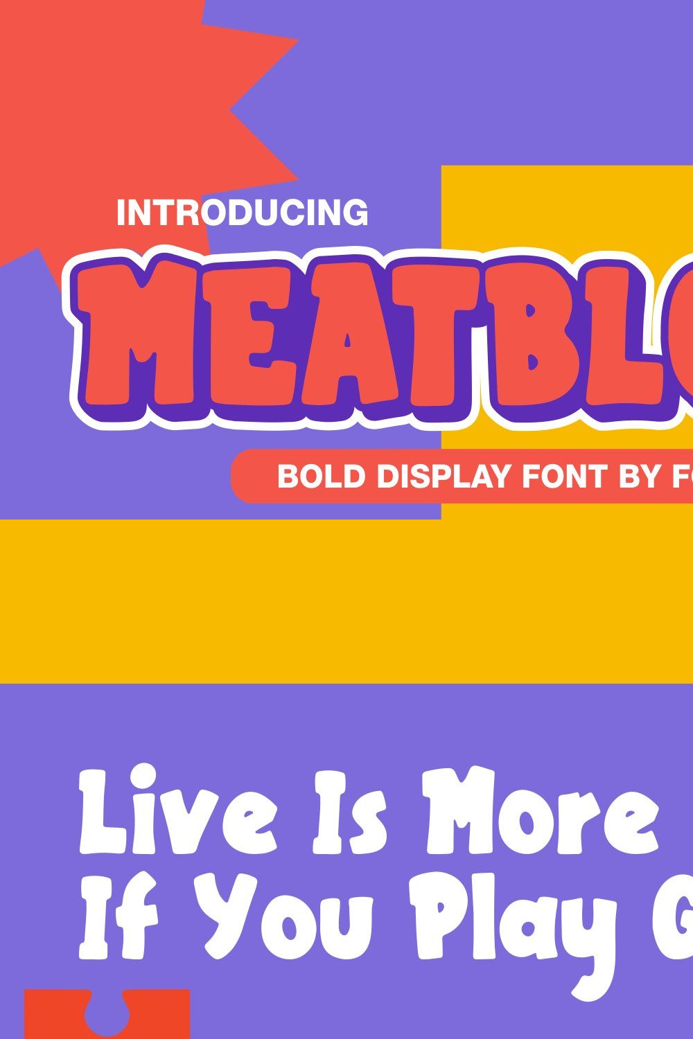Meatblock | Bold Display Font pinterest preview image.
