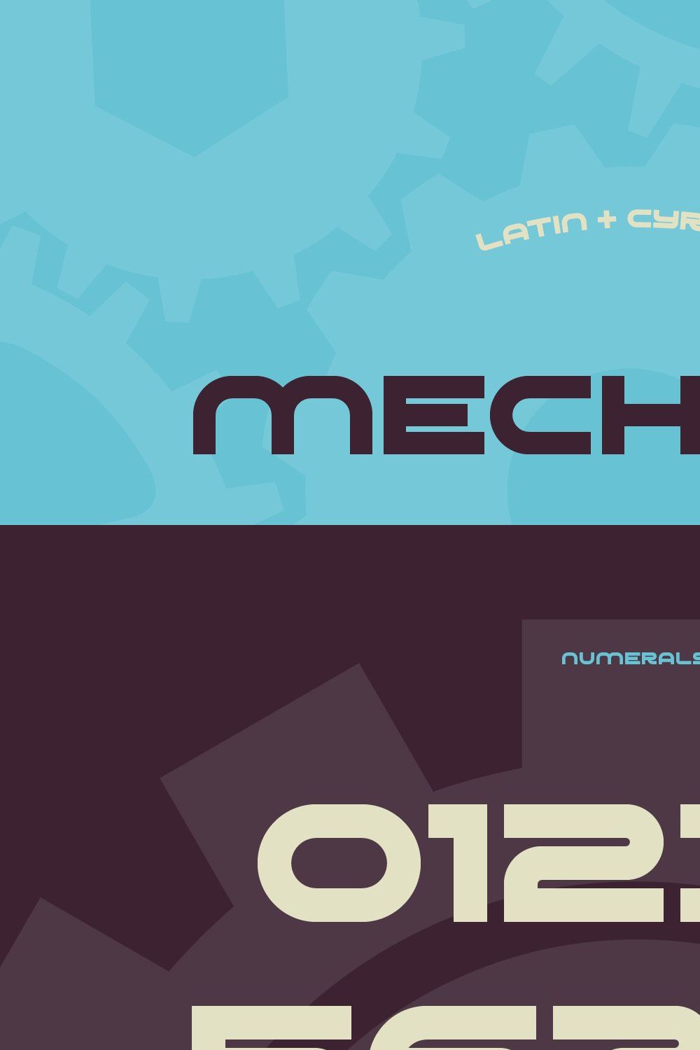 Mechanic Font pinterest preview image.