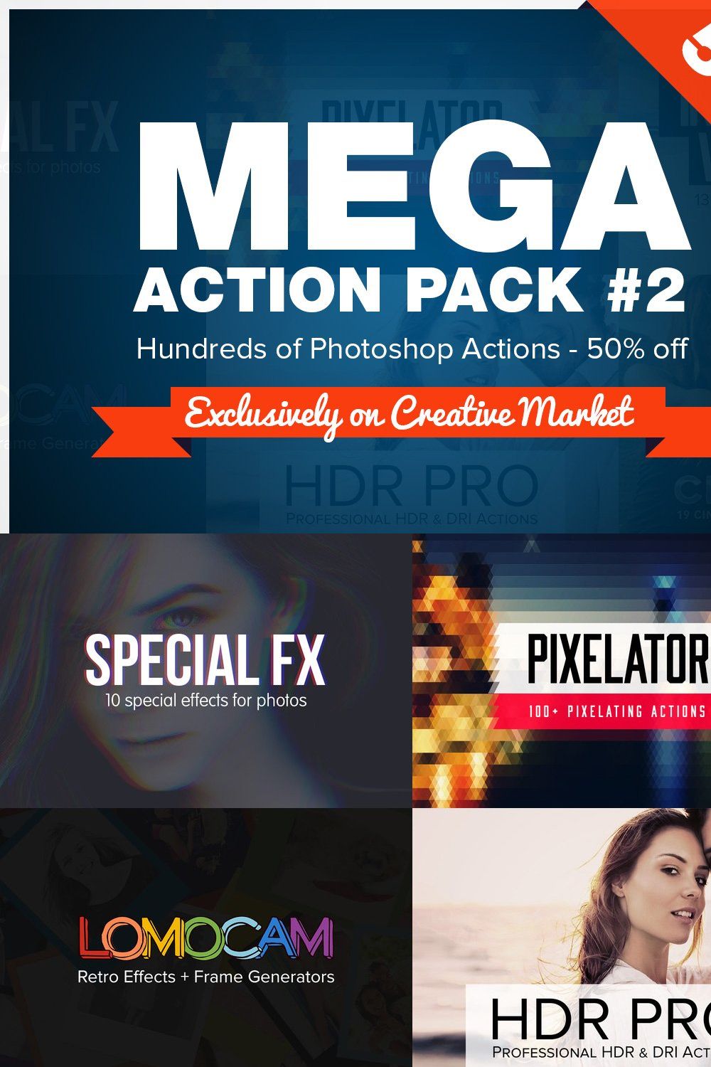 Mega Action Pack #2 pinterest preview image.