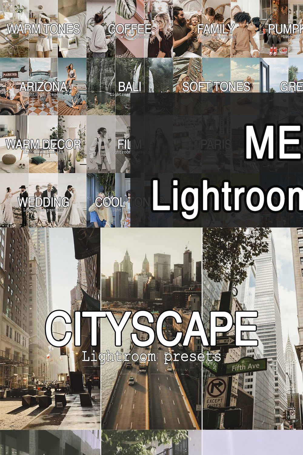 Mega Bundle Lightroom Presets pinterest preview image.