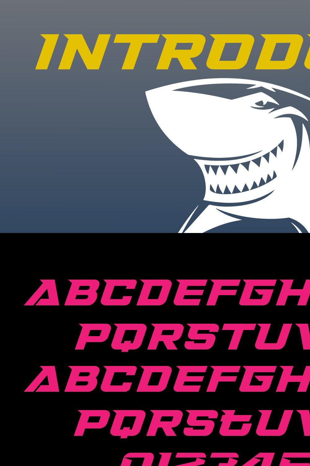 Megaladon - Display Font pinterest preview image.