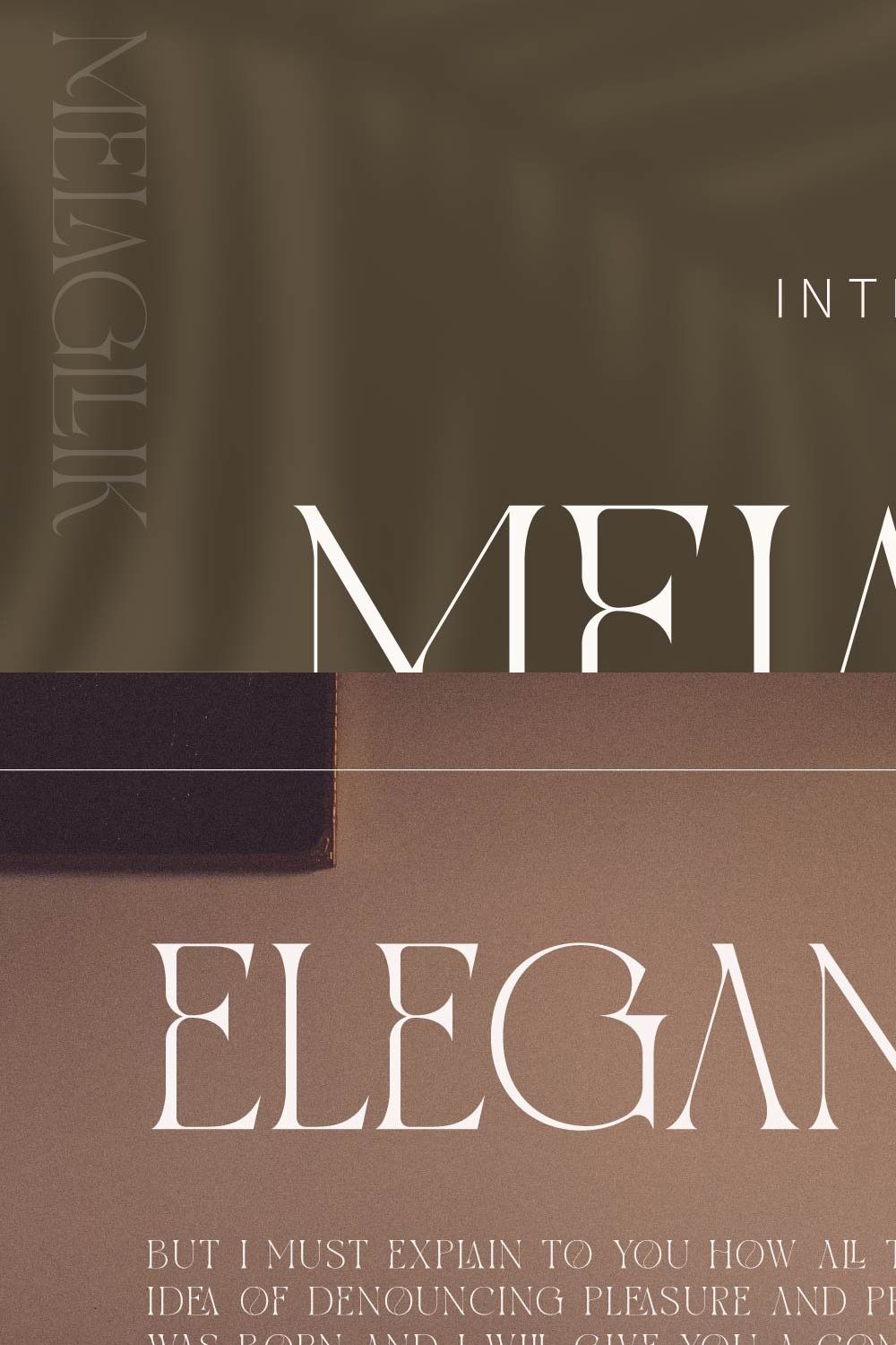 MELAGLLIK MODERN SERIF pinterest preview image.