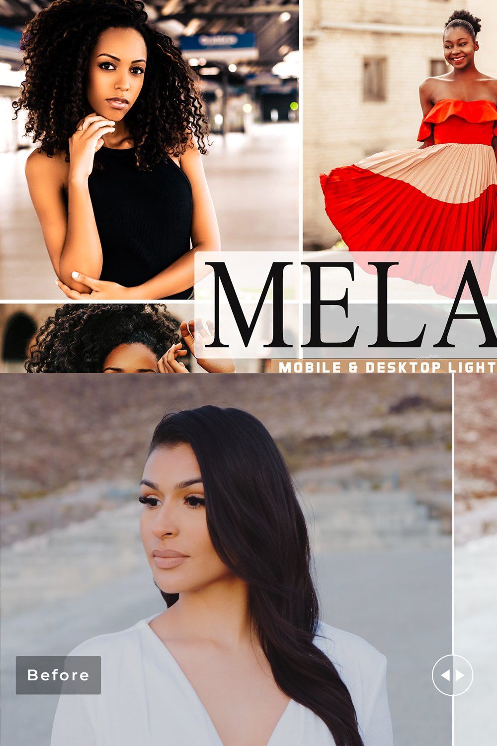 Melanin Pro Lightroom Presets pinterest preview image.