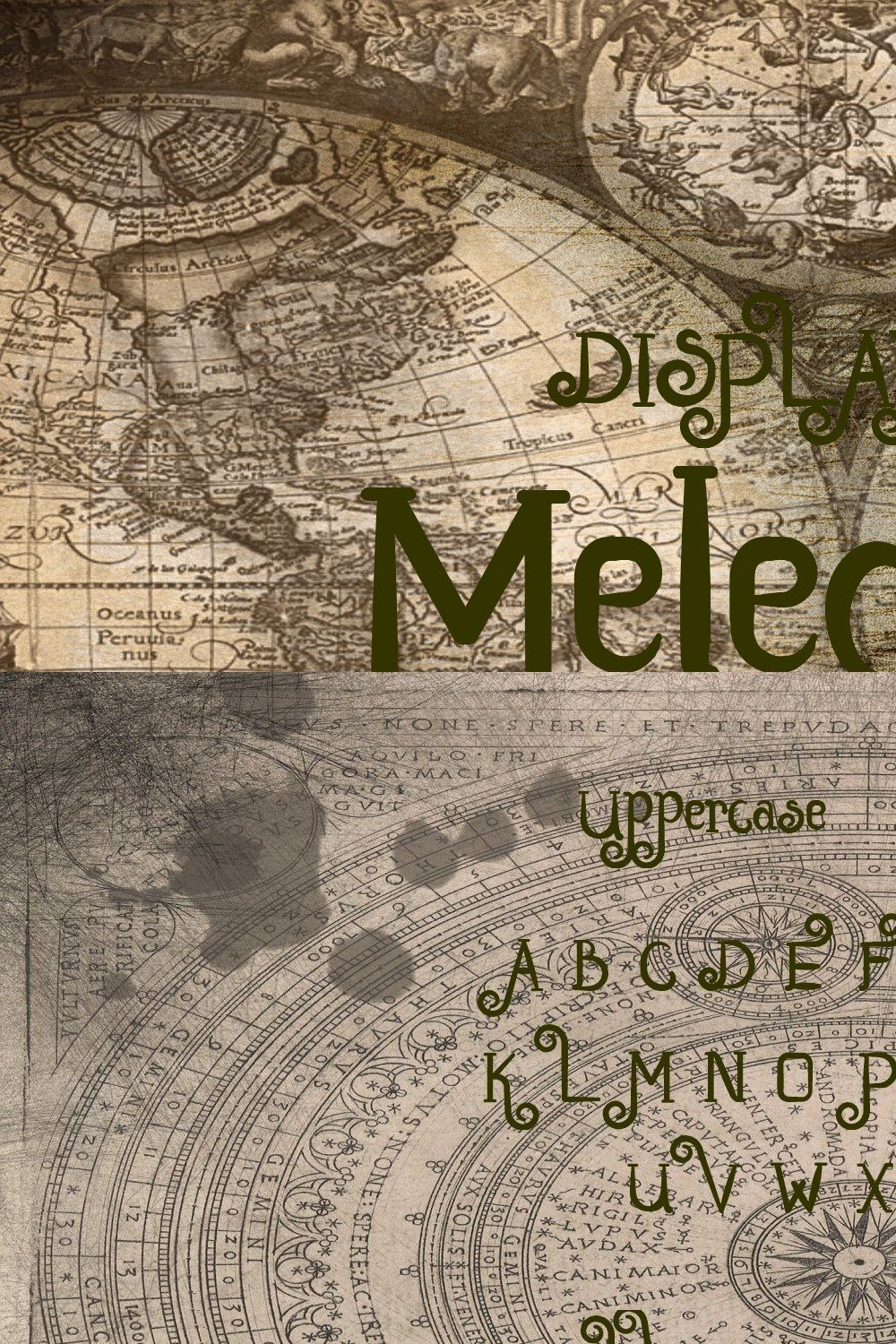 Meledictus Font pinterest preview image.